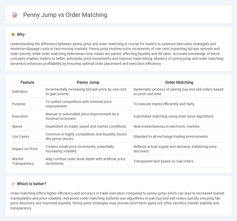 Penny Jump vs Order Matching in Trading