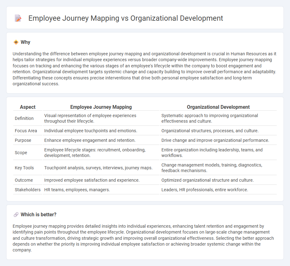 Employee Journey Mapping vs Organizational Development in Human Resources