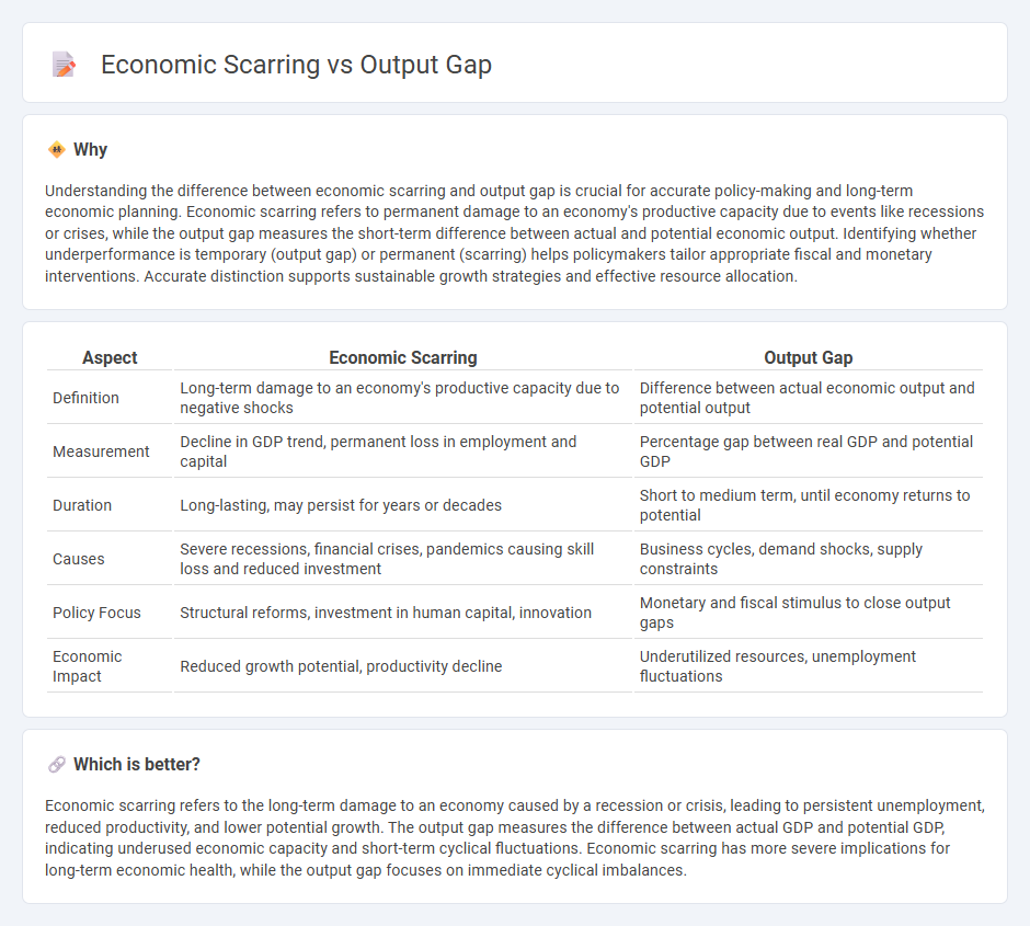 Economic Scarring vs Output Gap in Economy