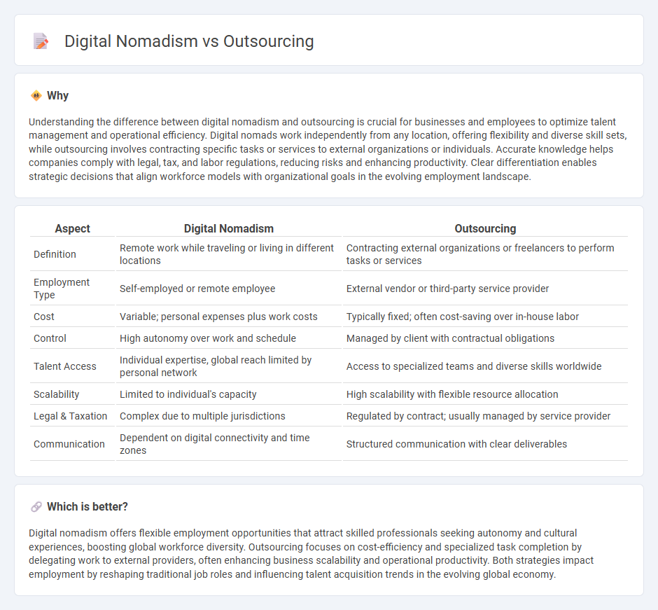 Digital Nomadism vs Outsourcing in Employment