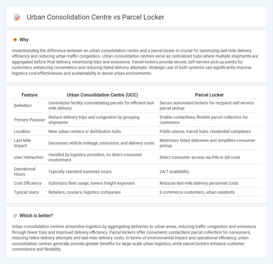 Urban Consolidation Centre vs Parcel Locker in Logistics