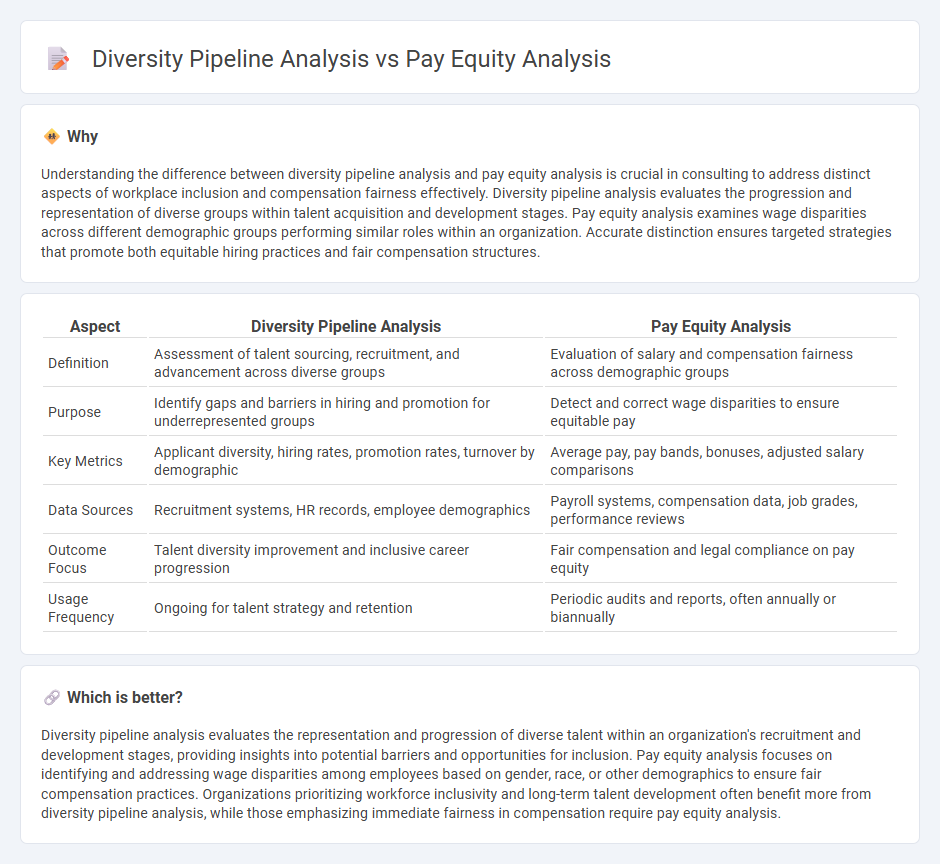 Diversity Pipeline Analysis vs Pay Equity Analysis in Consulting