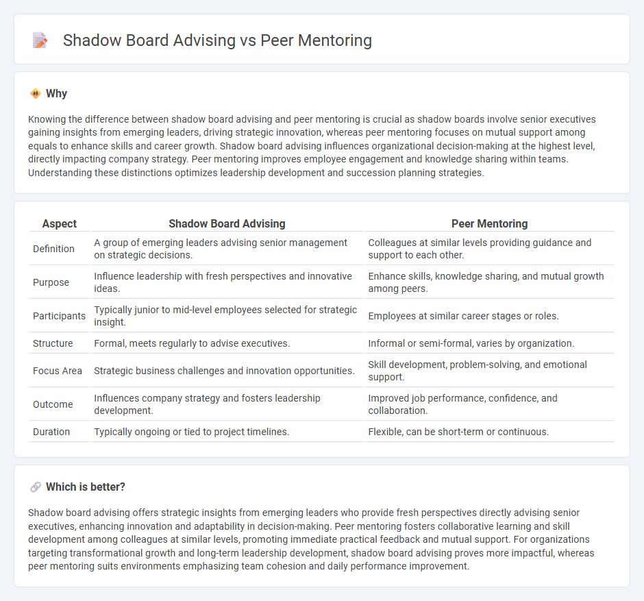 Shadow Board Advising vs Peer Mentoring in Consulting