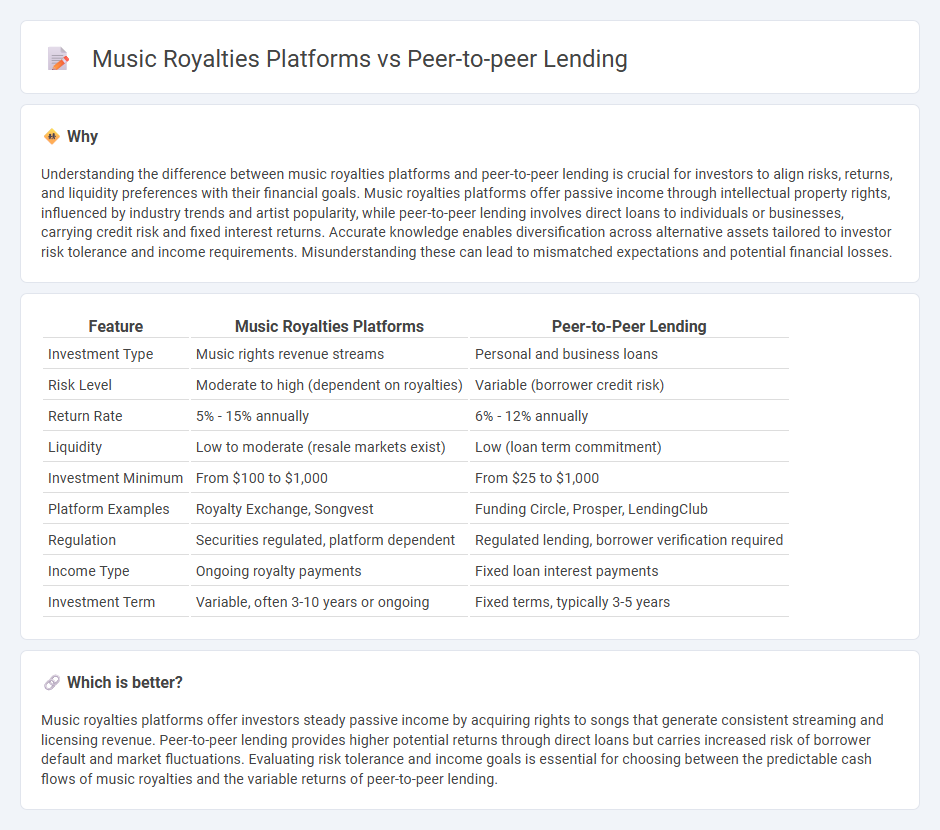 Music Royalties Platforms vs Peer-To-Peer Lending in Investment