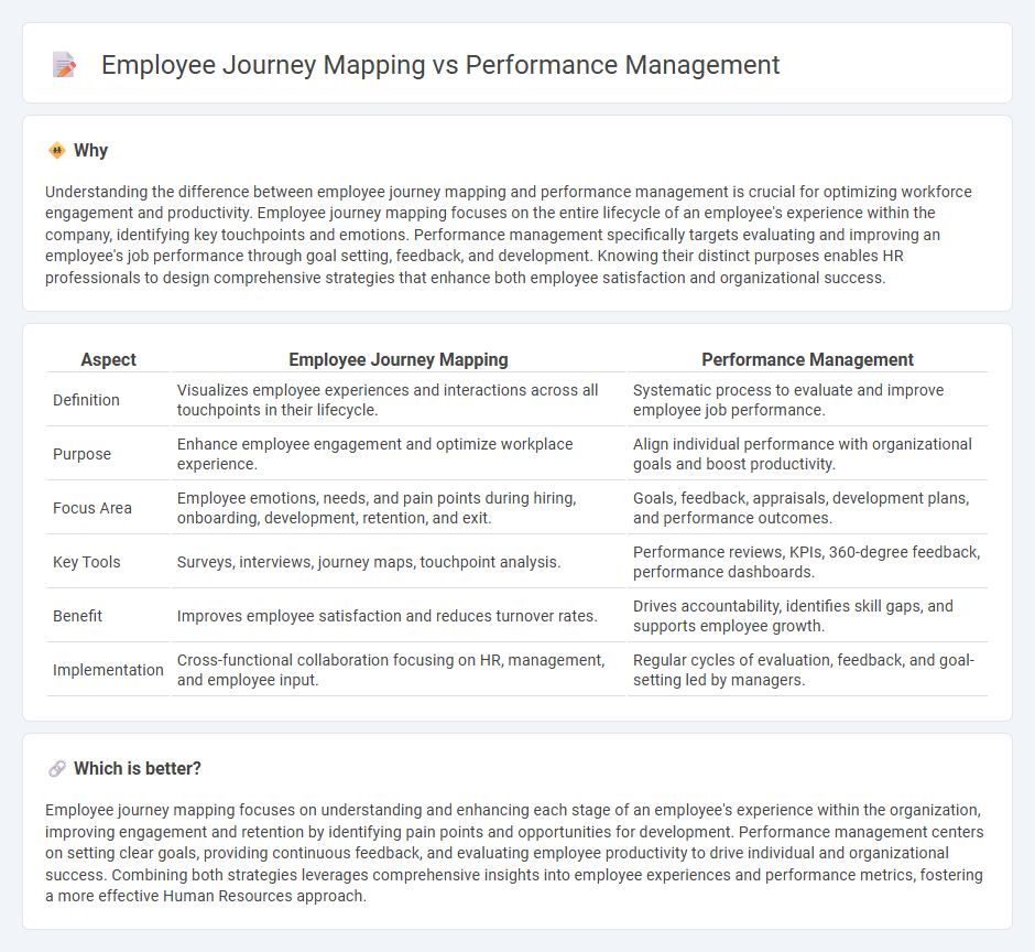 Employee Journey Mapping vs Performance Management in Human Resources