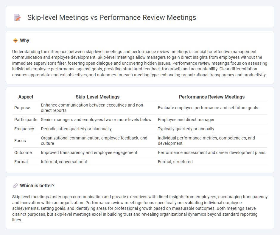 Skip-Level Meetings vs Performance Review Meetings in Management