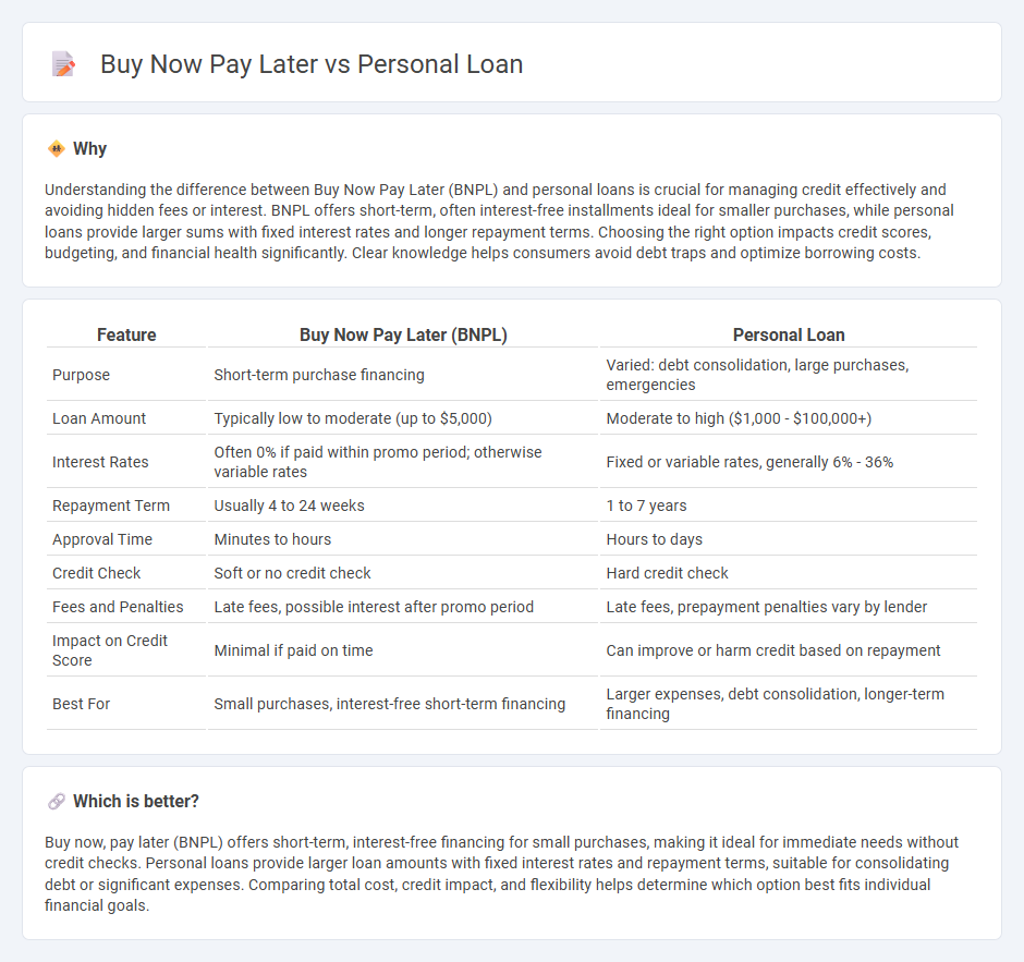 Buy Now Pay Later vs Personal Loan in Finance