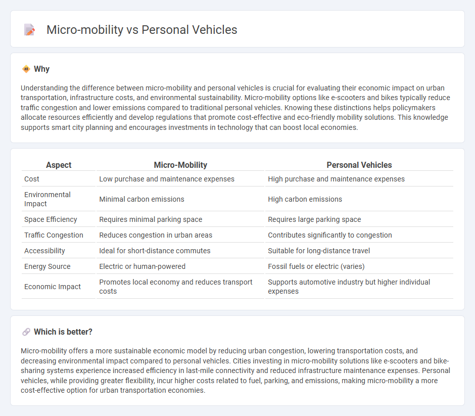 Micro-Mobility vs Personal Vehicles in Economy