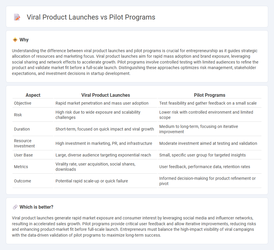 Viral Product Launches vs Pilot Programs in Entrepreneurship