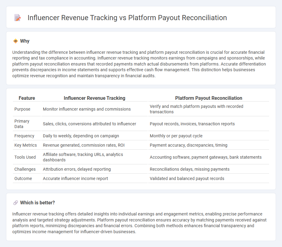 Influencer Revenue Tracking vs Platform Payout Reconciliation in Accounting