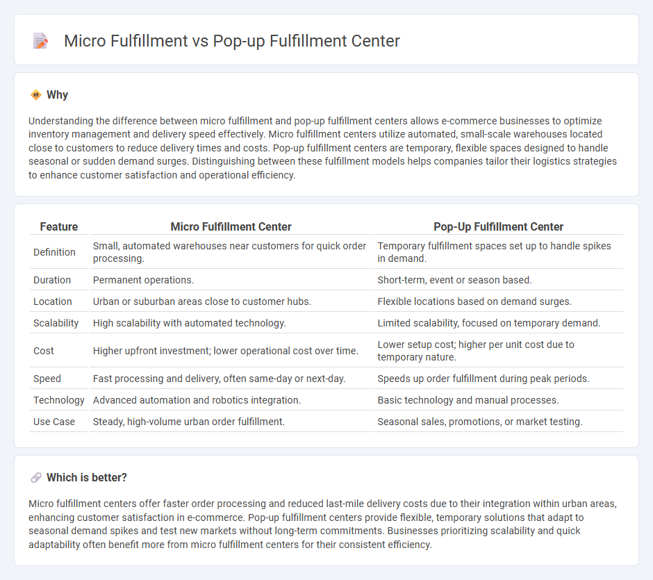 Micro Fulfillment vs Pop-Up Fulfillment Center in Commerce