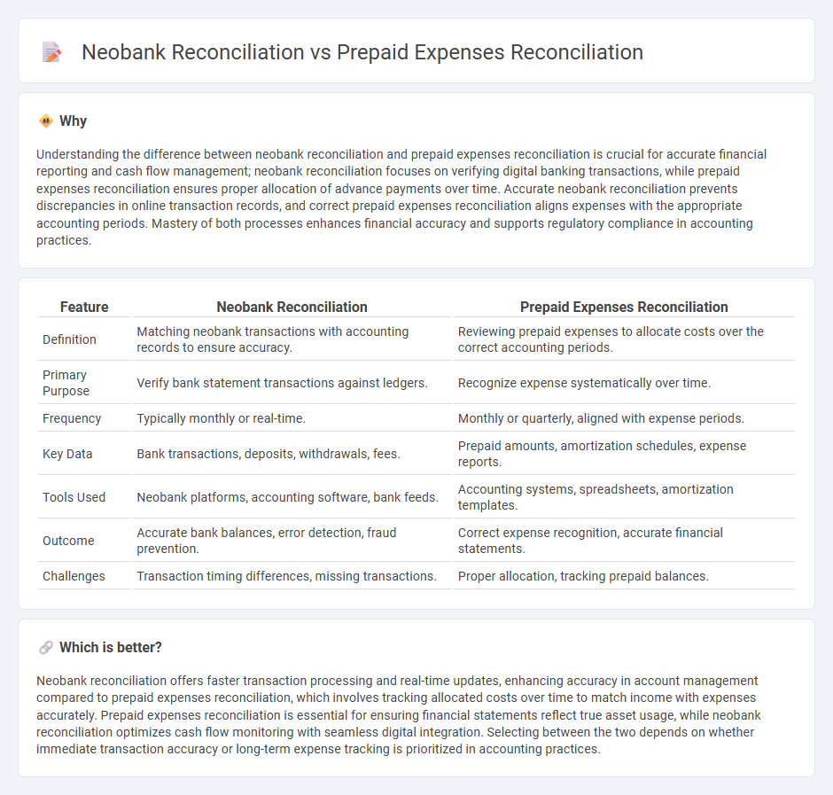 Neobank Reconciliation vs Prepaid Expenses Reconciliation in Accounting