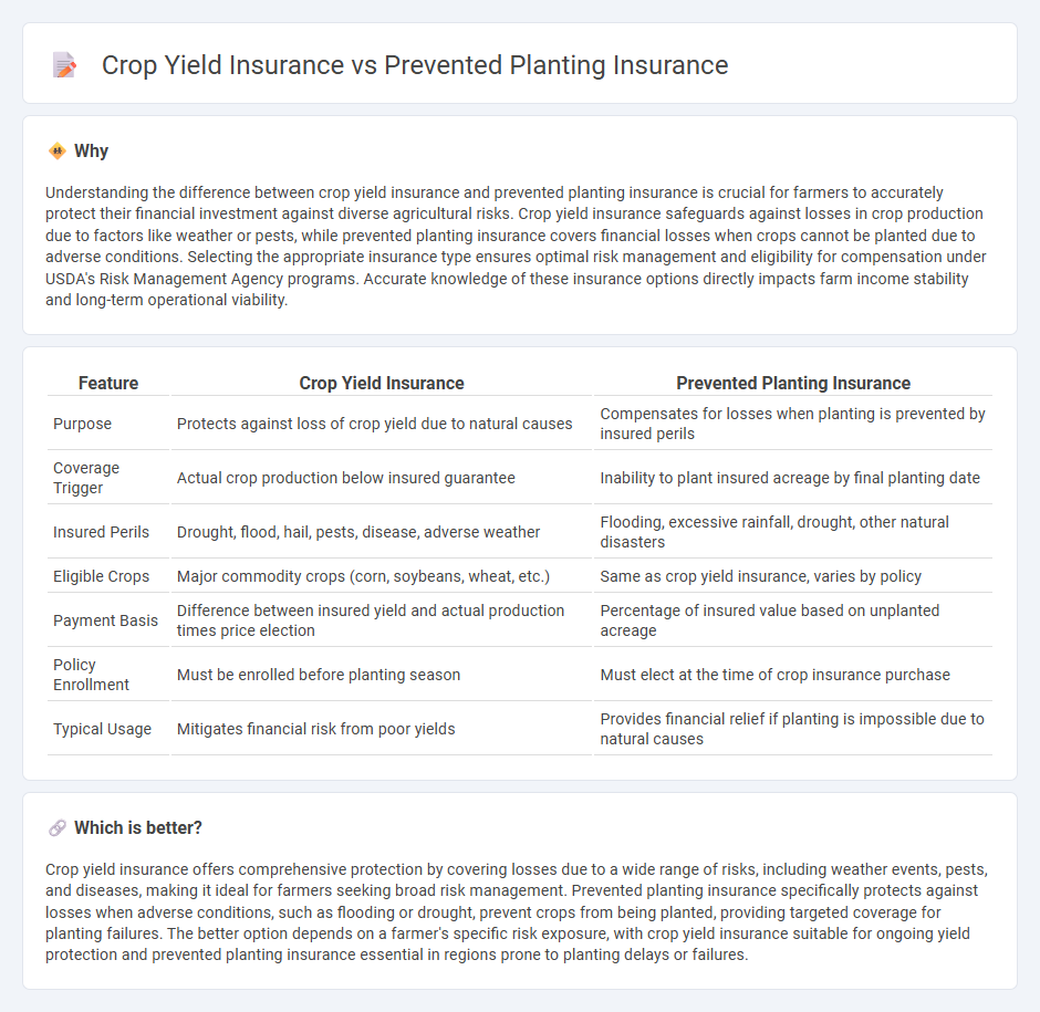 Crop Yield Insurance vs Prevented Planting Insurance in Insurance