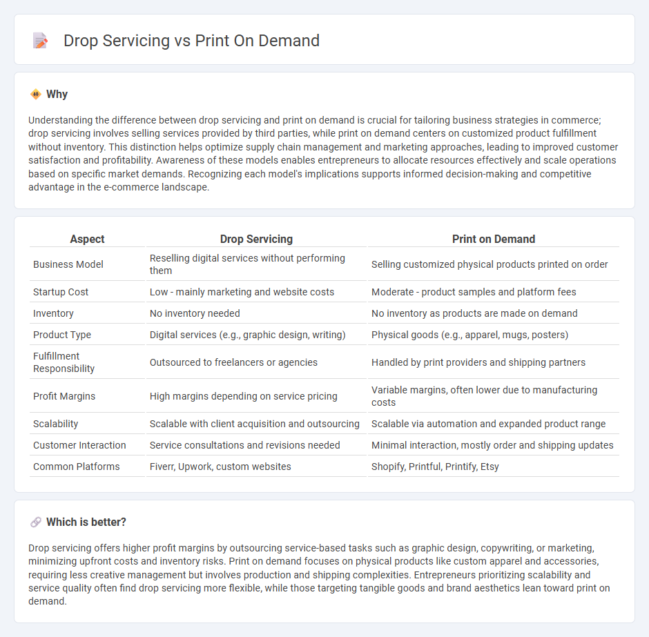 Drop Servicing vs Print On Demand in Commerce