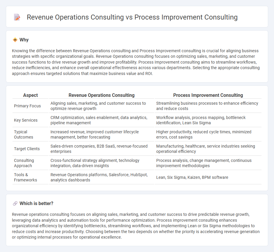 Revenue Operations Consulting vs Process Improvement Consulting in Consulting