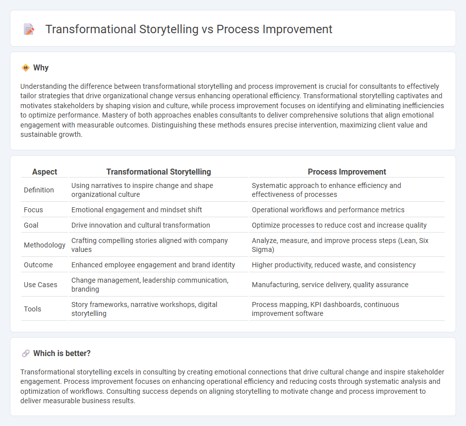 Transformational Storytelling vs Process Improvement in Consulting
