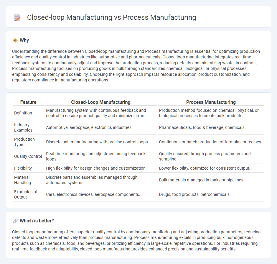 Closed-Loop Manufacturing vs Process Manufacturing in Manufacturing