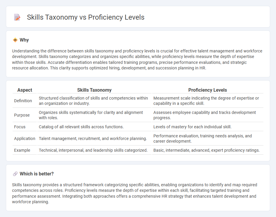 Skills Taxonomy vs Proficiency Levels in Human Resources