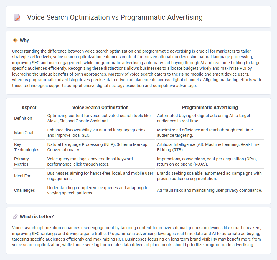 Voice Search Optimization vs Programmatic Advertising in Marketing