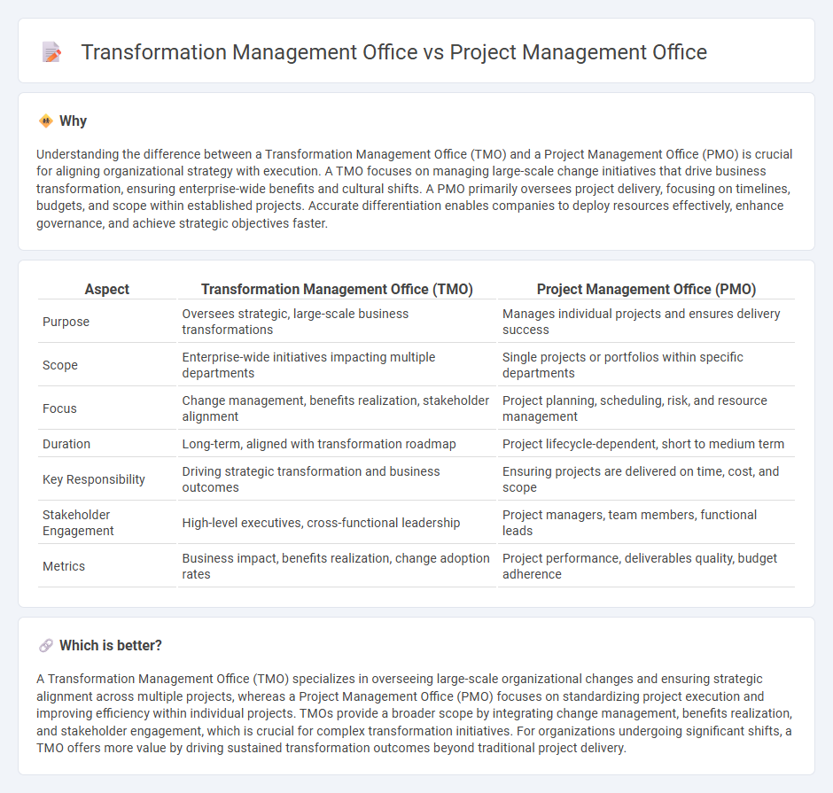 Transformation Management Office vs Project Management Office in Consulting