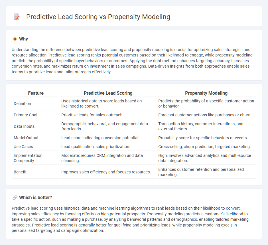 Predictive Lead Scoring vs Propensity Modeling in Sales