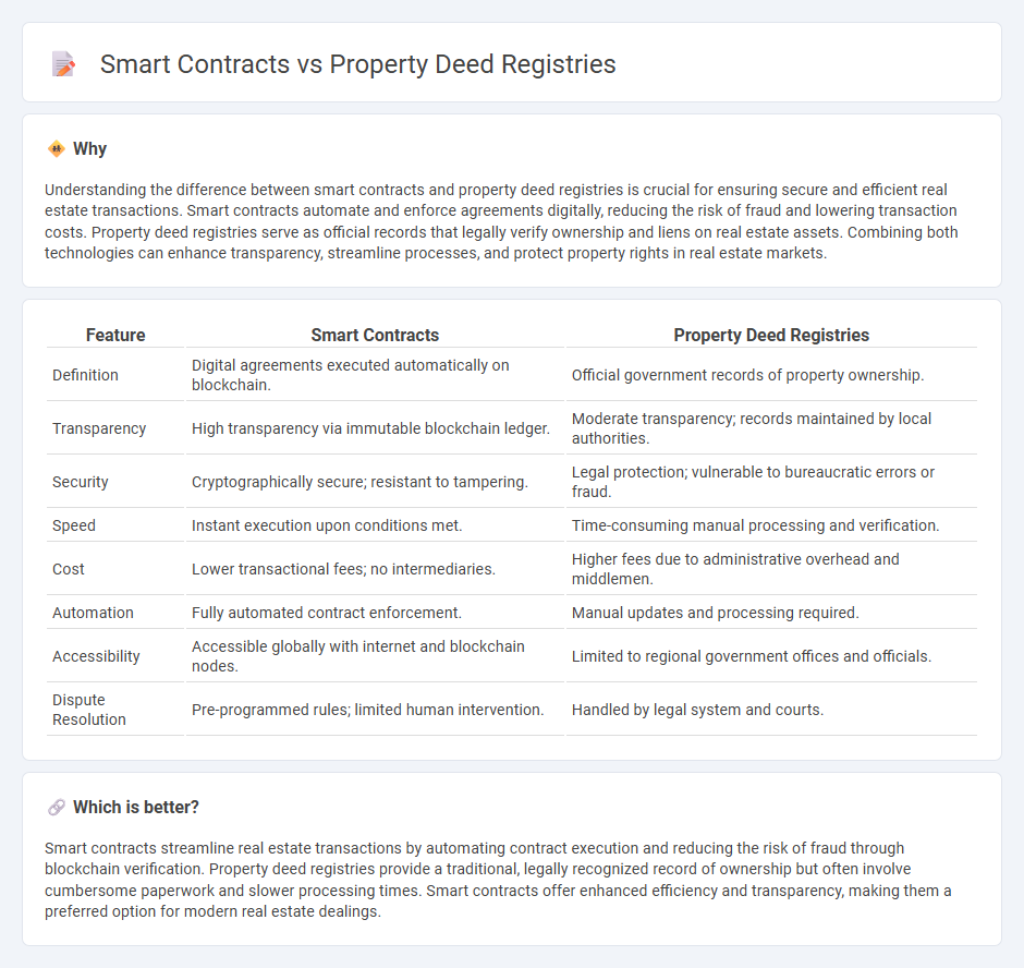 Smart Contracts vs Property Deed Registries in Real Estate