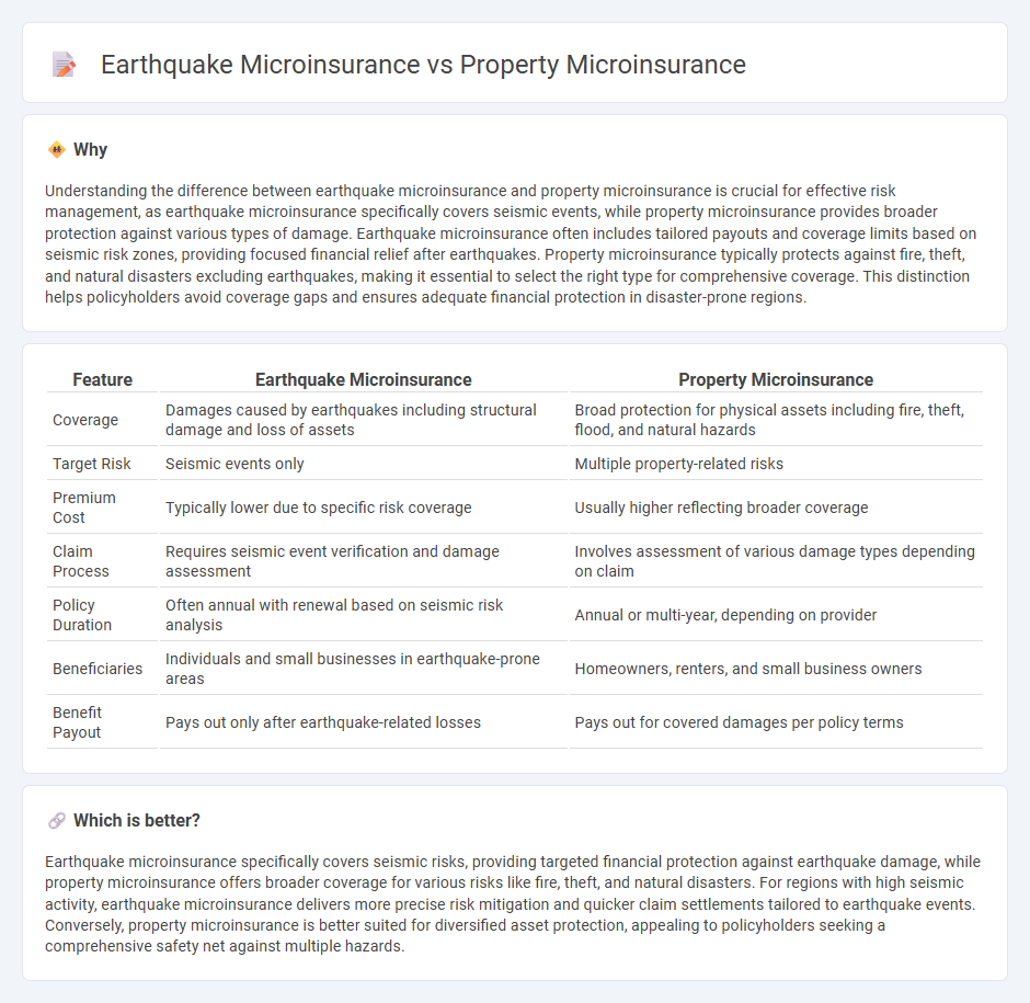 Earthquake Microinsurance vs Property Microinsurance in Insurance
