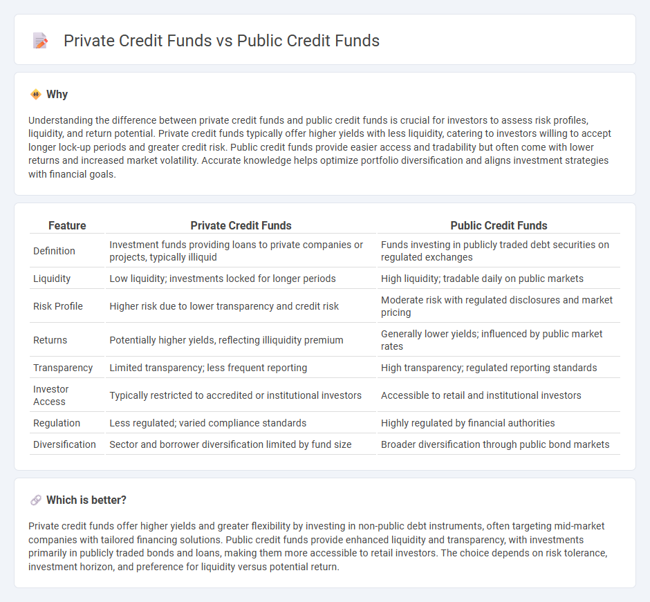 Private Credit Funds vs Public Credit Funds in Investment