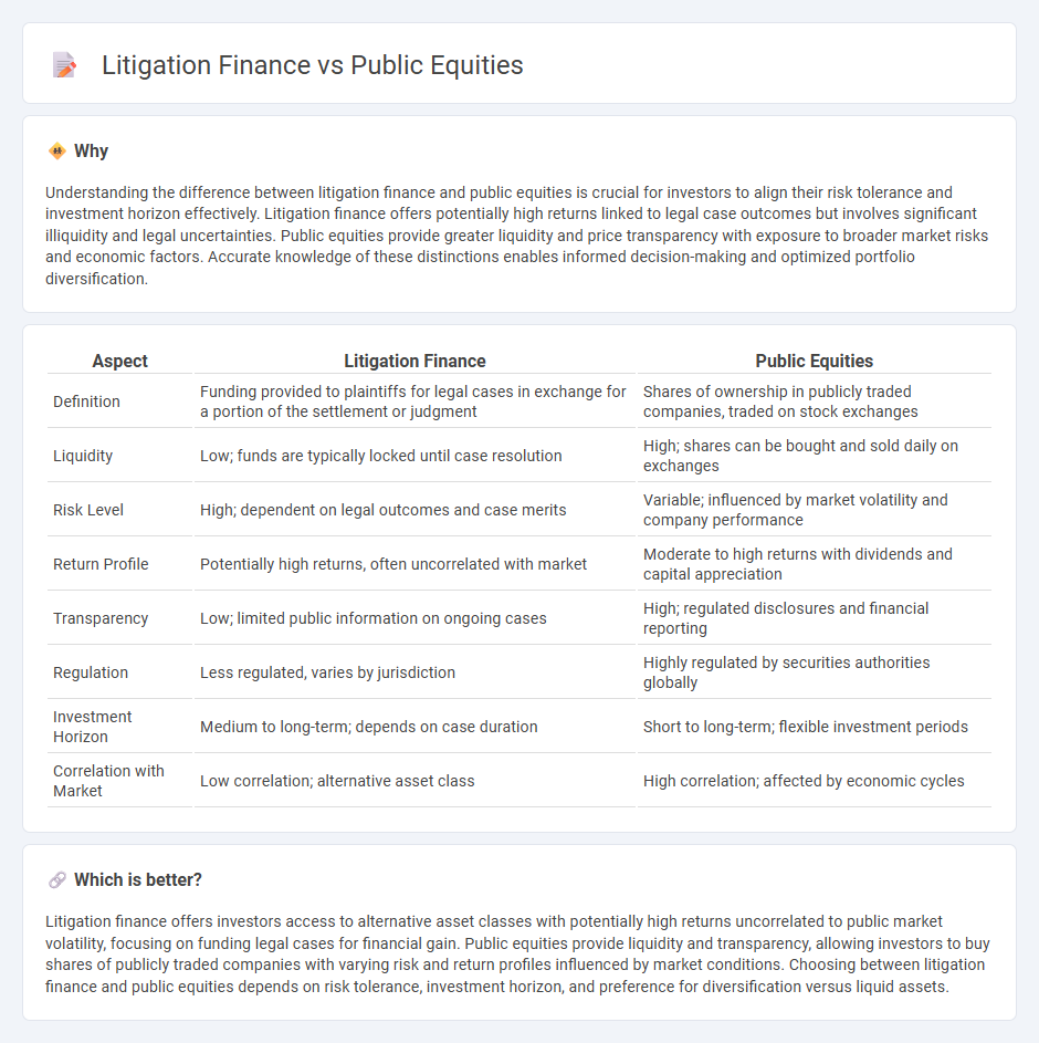 Litigation Finance vs Public Equities in Investment