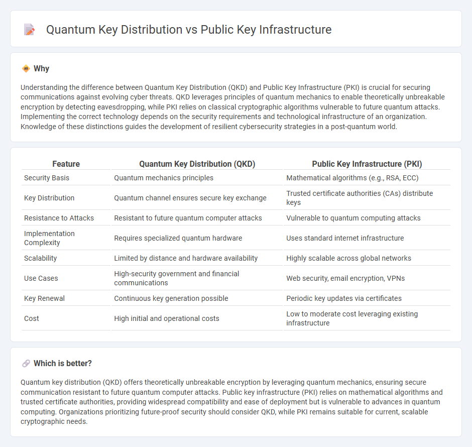 Quantum Key Distribution vs Public Key Infrastructure in Technology