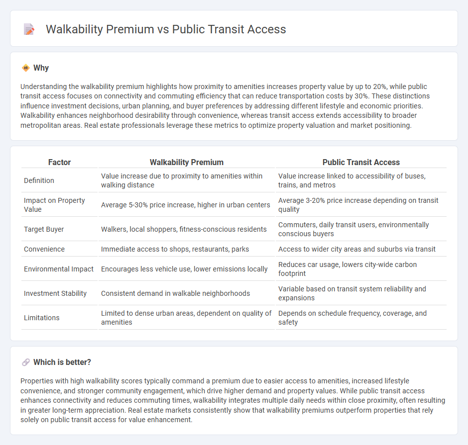 Walkability Premium vs Public Transit Access in Real Estate