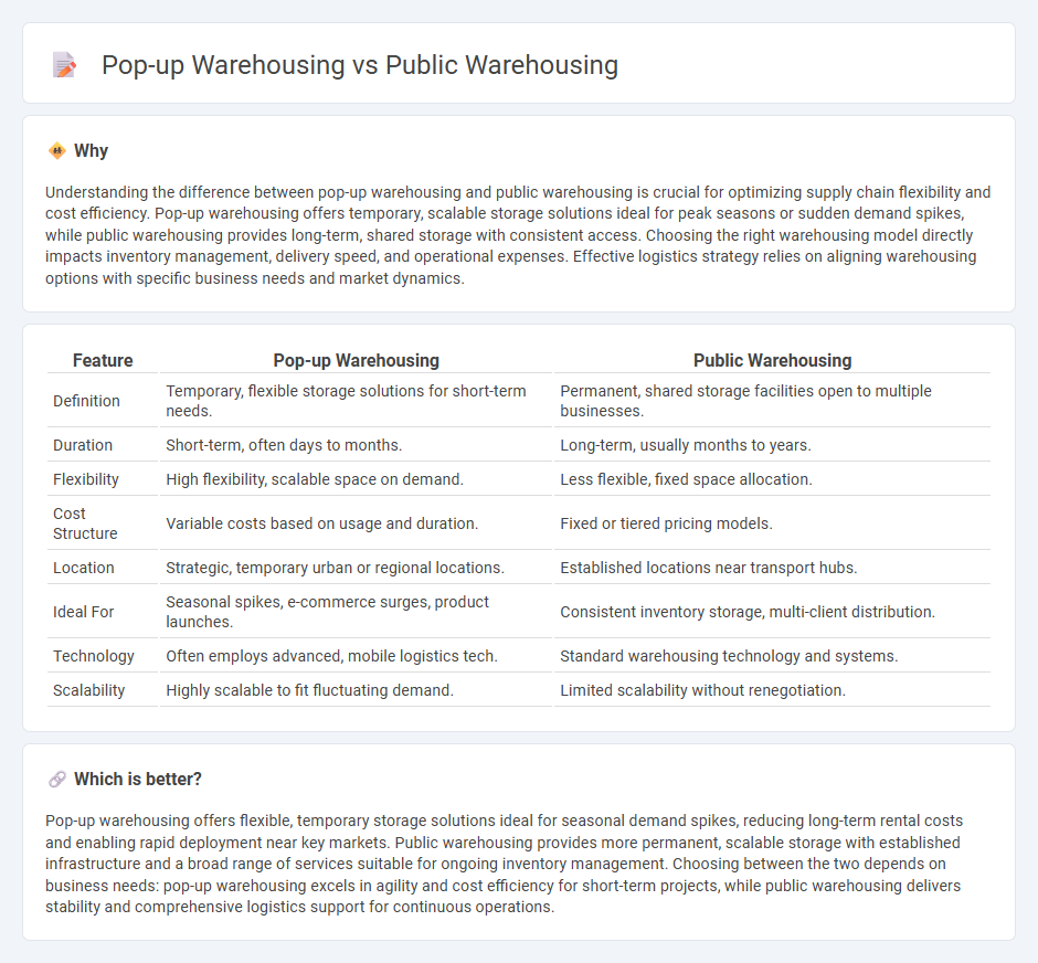 Pop-Up Warehousing vs Public Warehousing in Logistics