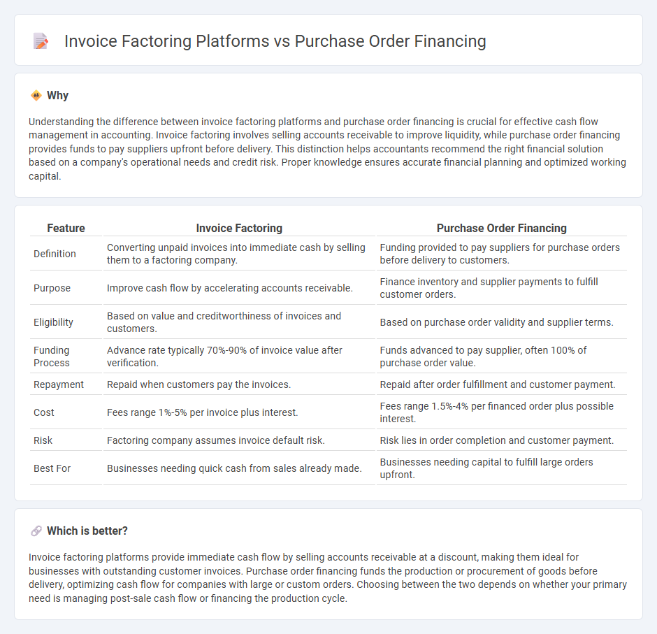 Invoice Factoring Platforms vs Purchase Order Financing in Accounting