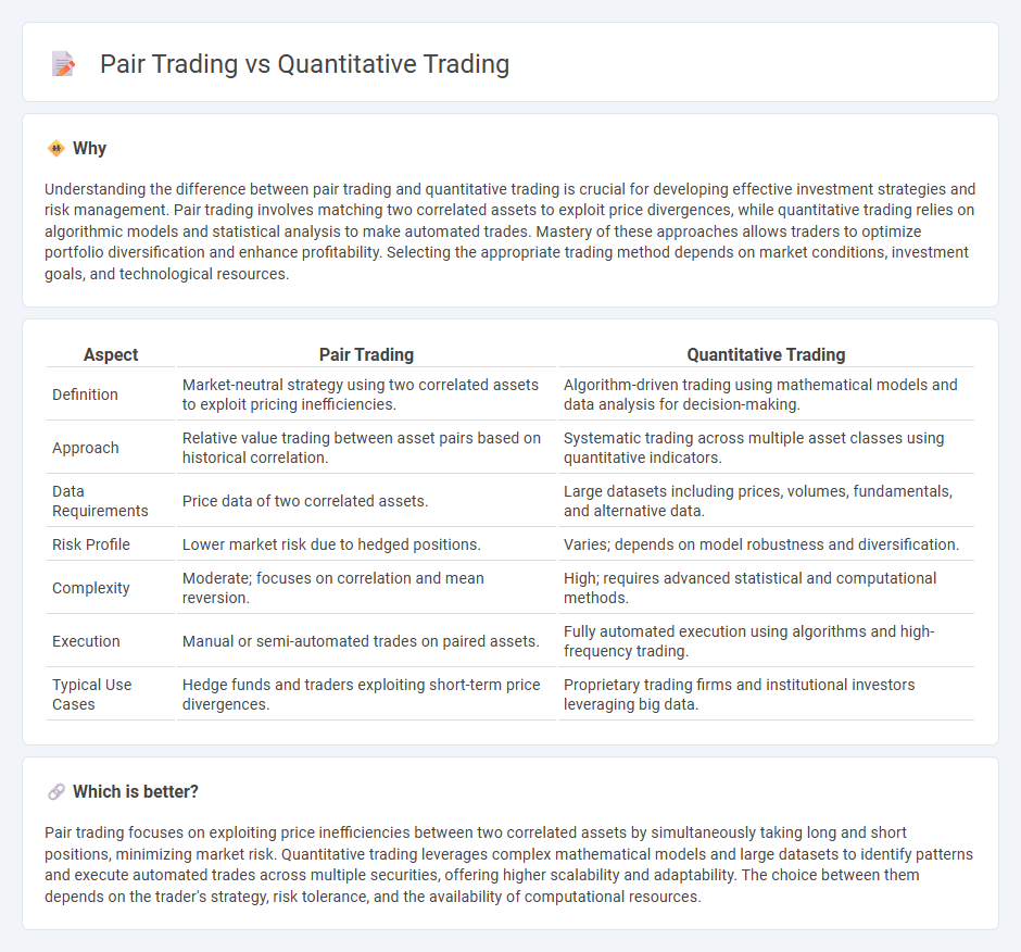Pair Trading vs Quantitative Trading in Trading