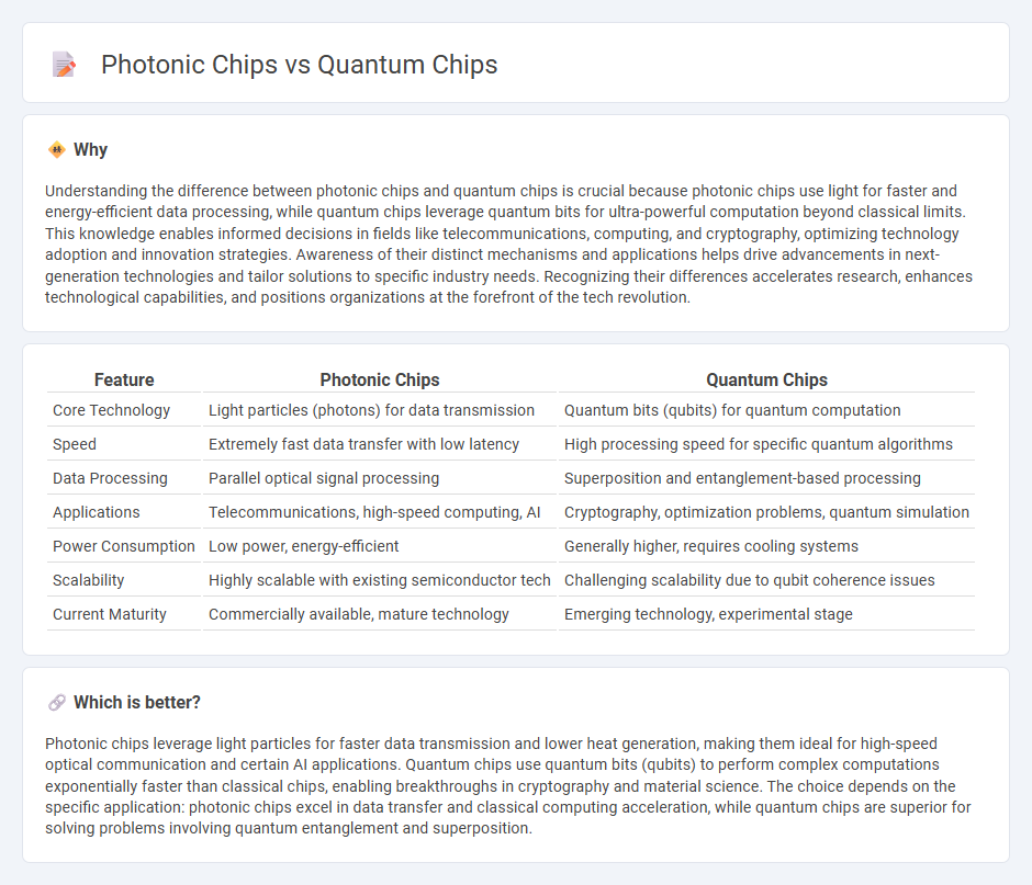 Photonic Chips vs Quantum Chips in Technology