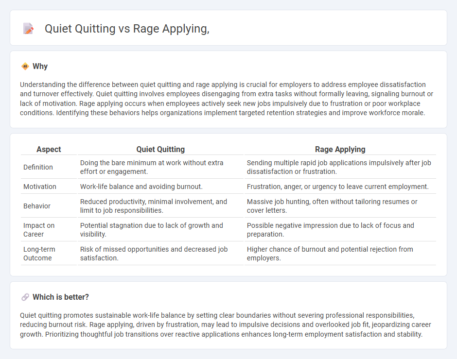 Quiet Quitting vs Rage Applying, in Employment