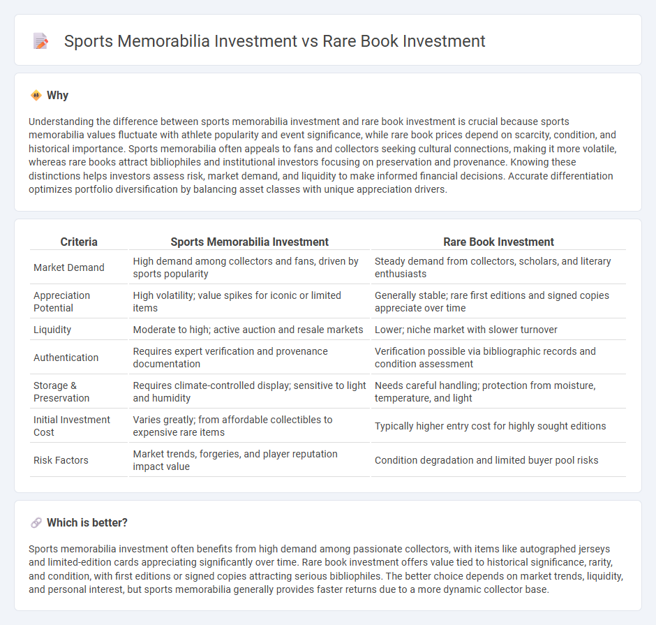 Sports Memorabilia Investment vs Rare Book Investment in Investment
