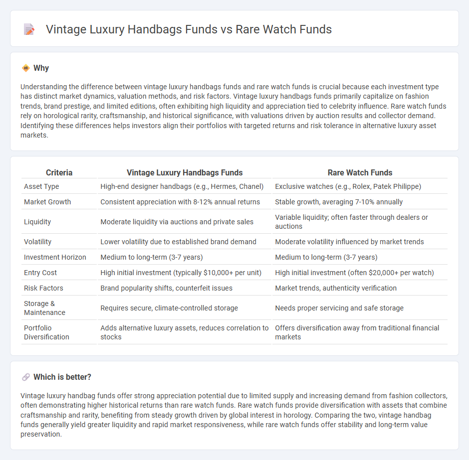 Vintage Luxury Handbags Funds vs Rare Watch Funds in Investment