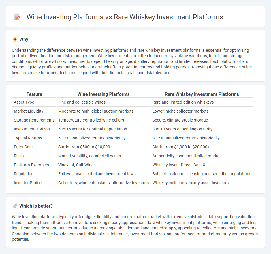 Wine Investing Platforms vs Rare Whiskey Investment Platforms in Investment