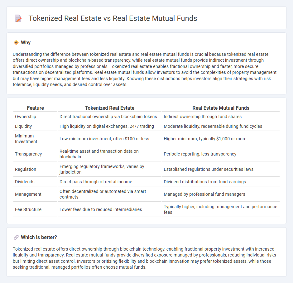 Tokenized Real Estate vs Real Estate Mutual Funds in Real Estate
