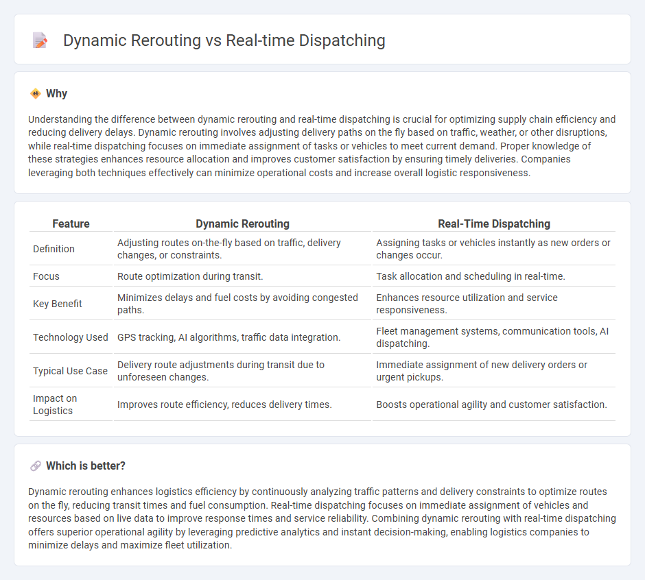 Dynamic Rerouting vs Real-Time Dispatching in Logistics