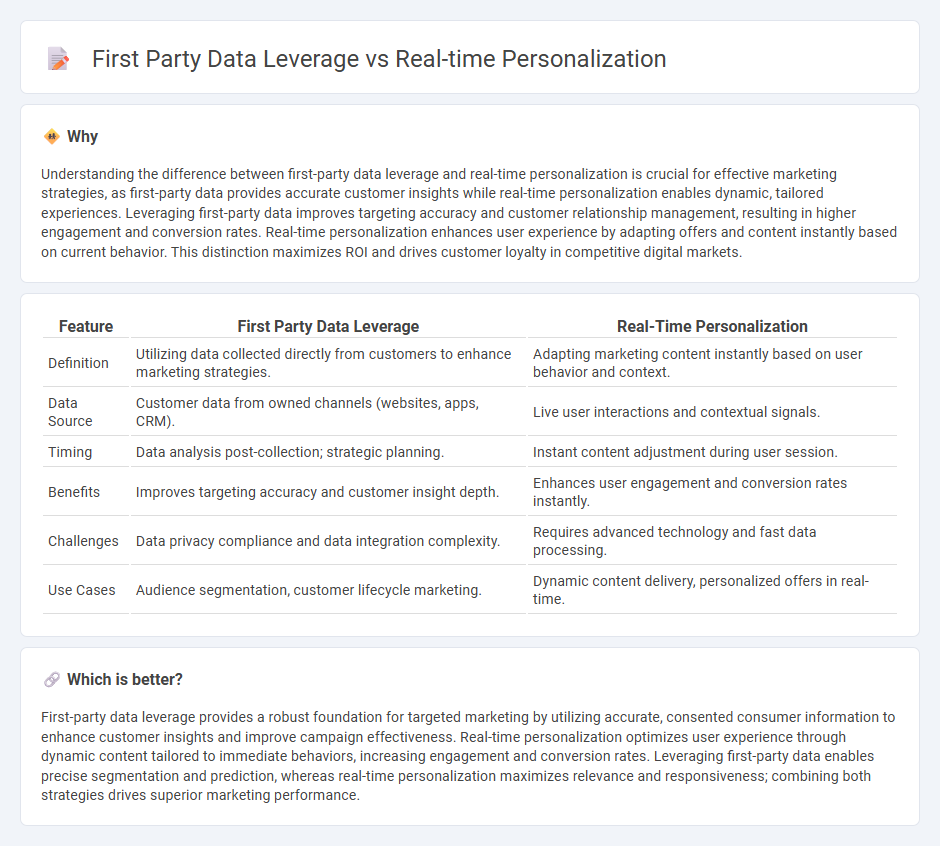 First Party Data Leverage vs Real-Time Personalization in Marketing