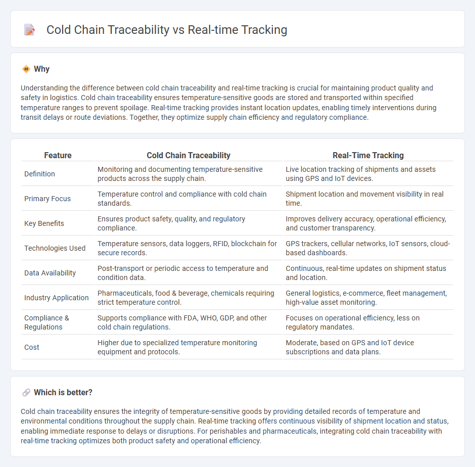 Cold Chain Traceability vs Real-Time Tracking in Logistics