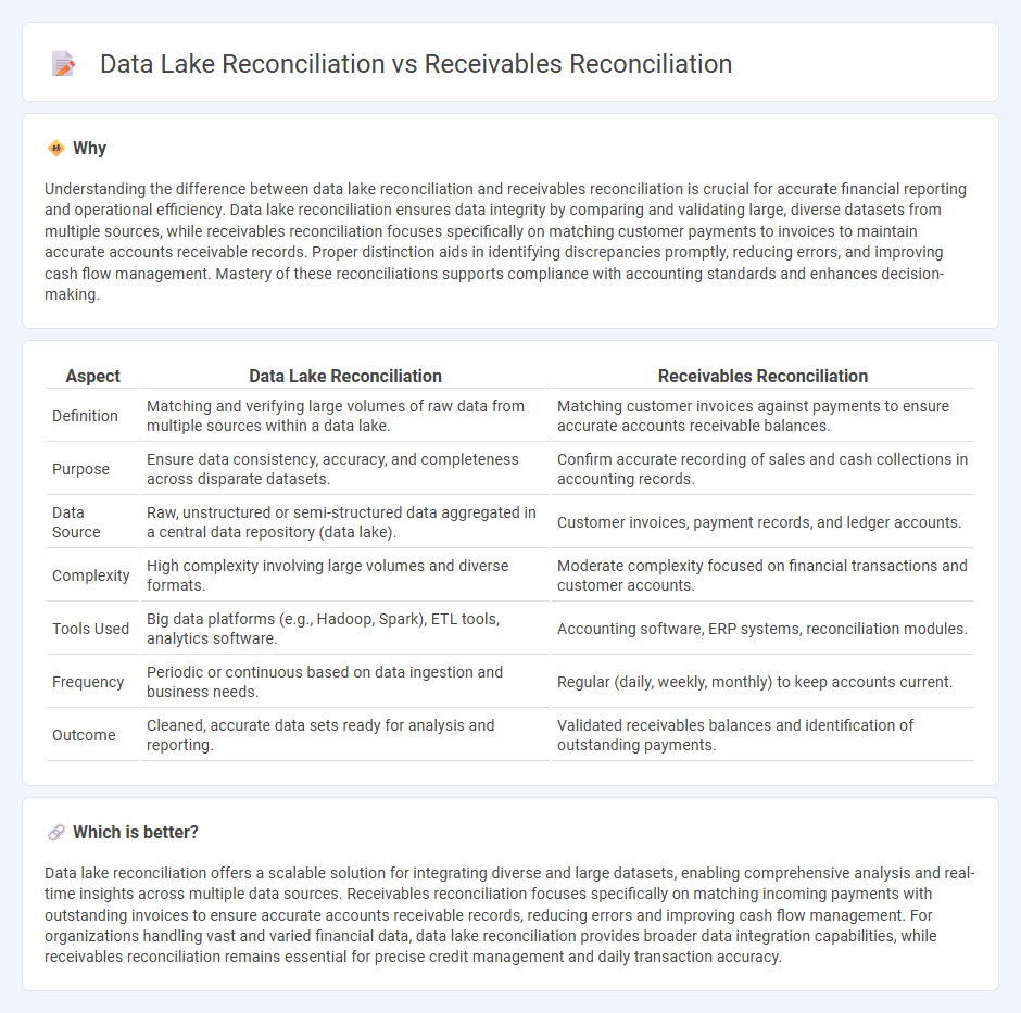Data Lake Reconciliation vs Receivables Reconciliation in Accounting
