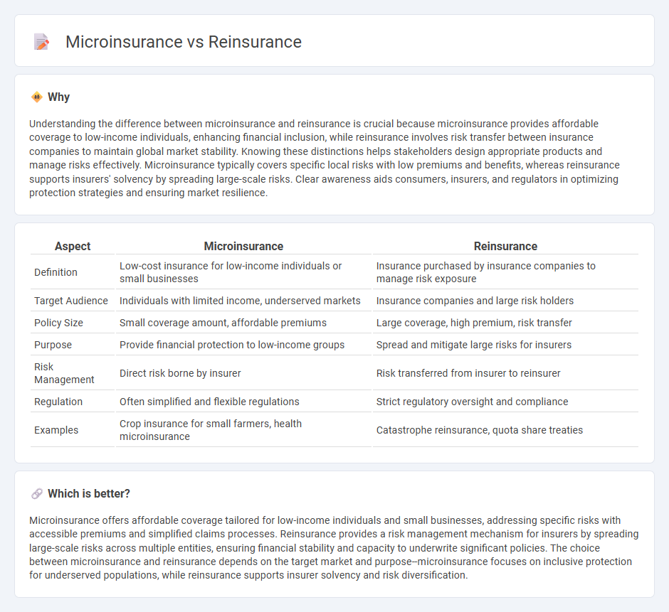 Microinsurance vs Reinsurance in Insurance