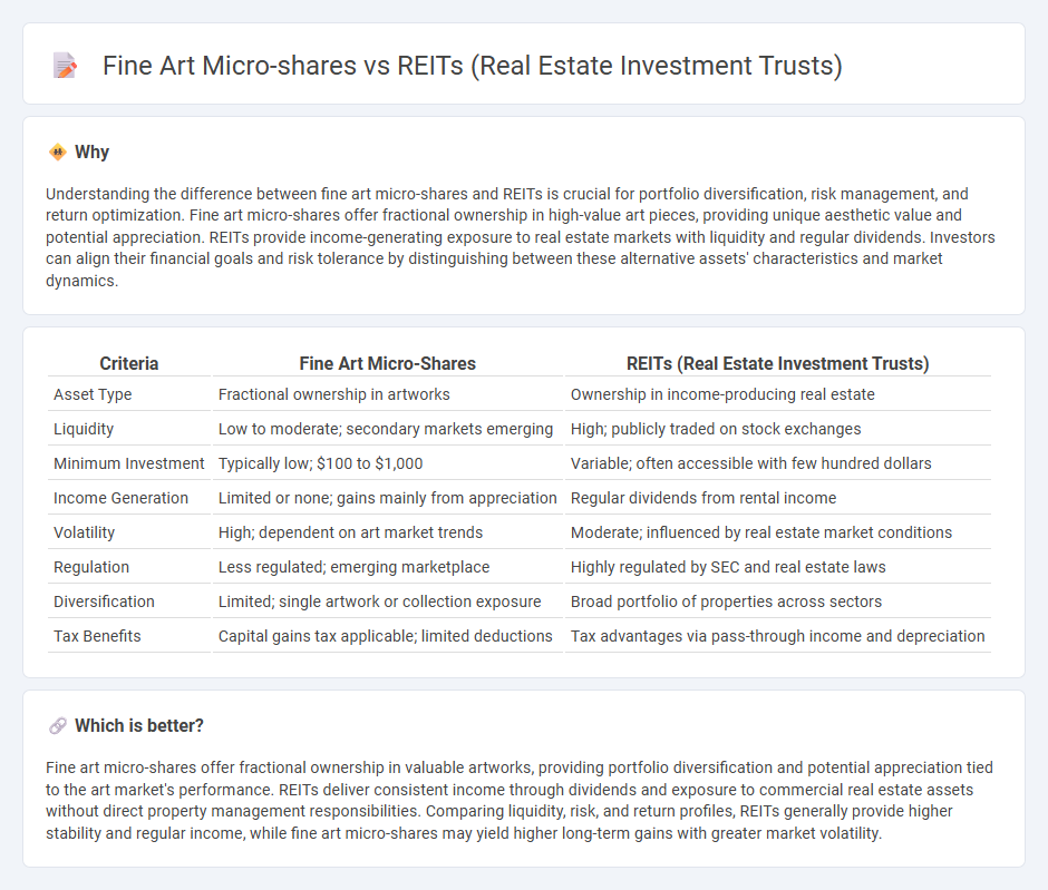 Fine Art Micro-Shares vs Reits (Real Estate Investment Trusts) in Investment