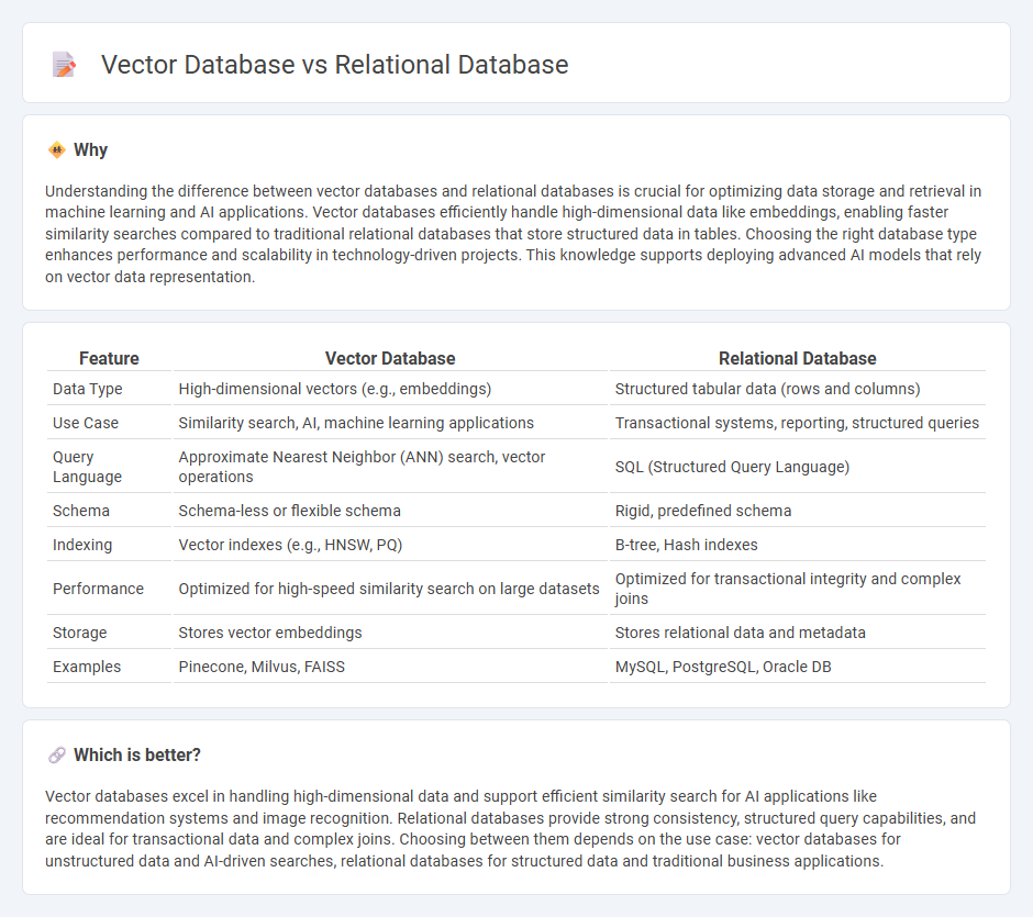 Vector Database vs Relational Database in Technology