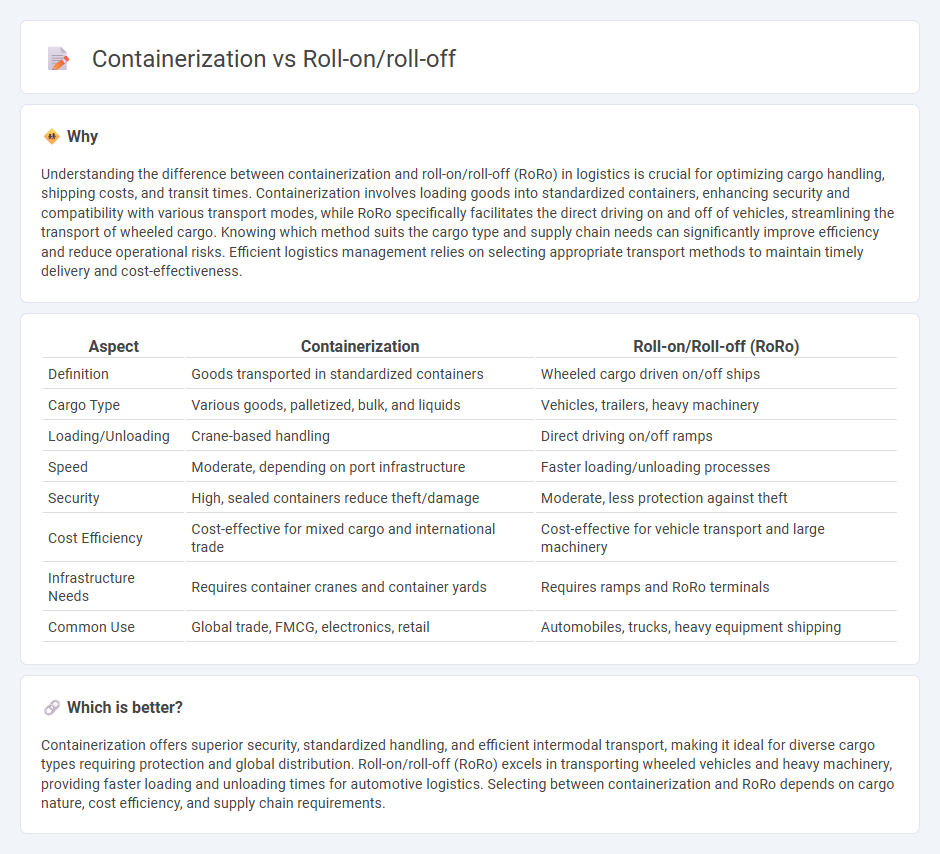 Containerization vs Roll-On/Roll-Off in Logistics