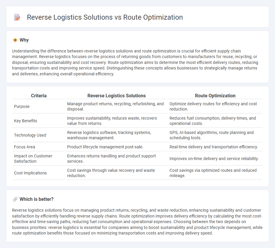 Reverse Logistics Solutions vs Route Optimization in Logistics