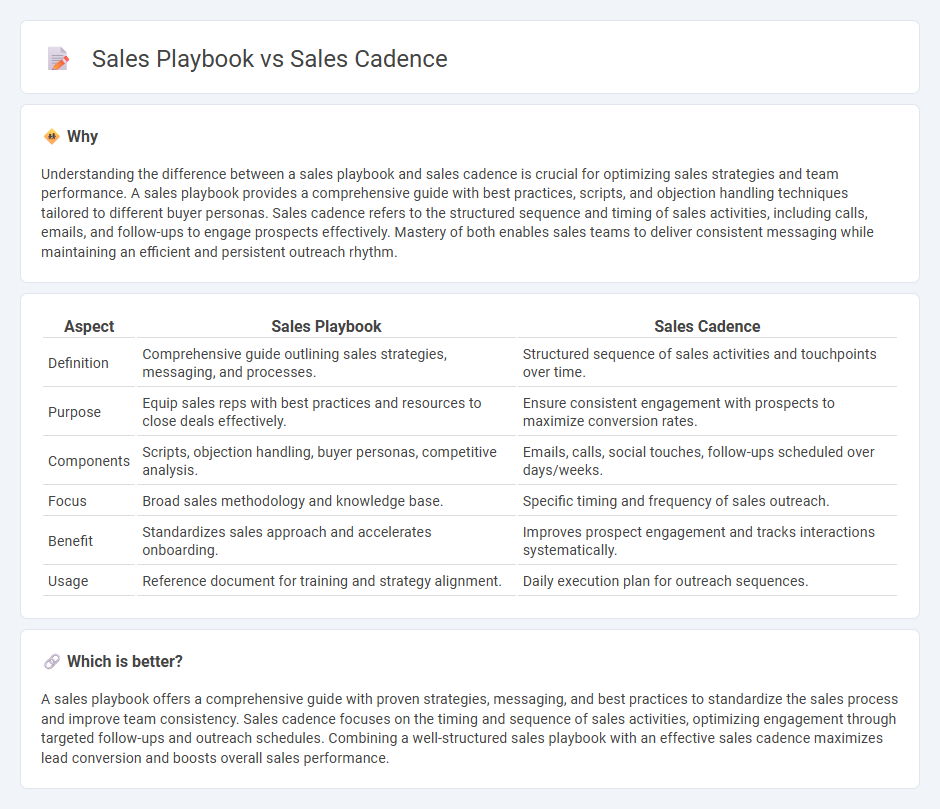 Sales Playbook vs Sales Cadence in Sales